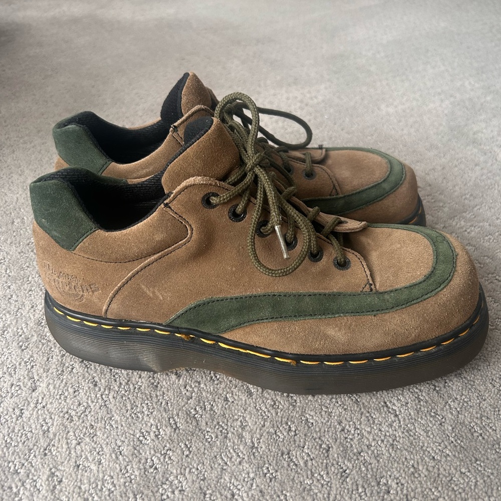 Dr. Martens Tan and Green Sneakers